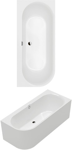 Villeroy & Boch Vorwand-Badewanne Oberon 2.1 1800x800x620mm Vorwand-Badewanne rechte Ausführung Weis