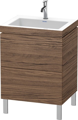 Duravit L-Cube c-bonded Set bodenstehend Nussbaum dunkel Matt 600x480x698 mm - LC6936O2121