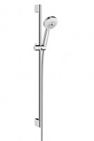 Hansgrohe Brausenset Hansgrohe Brausenset Crometta 100 Multi EcoSmart/Unica 900mm weiss/chrom, 26659400