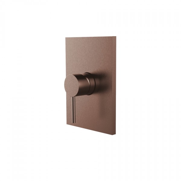 Herzbach design ix pvd Unterputz Brausebatterie plus blende eckig, Copper Steel, 21.130555.2.39
