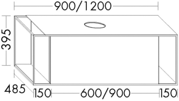 Burgbad Waschtischunterschrank Junit 395x900x485 Eiche Dekor Flanelle, SGVA090RF3151