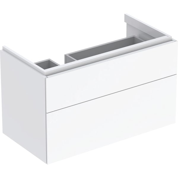 Geberit Xeno2 Unterschrank f. Waschtisch m. Ablagefläche rechts m. 2 Schubladen, 88x53x46,2cm, weiß,