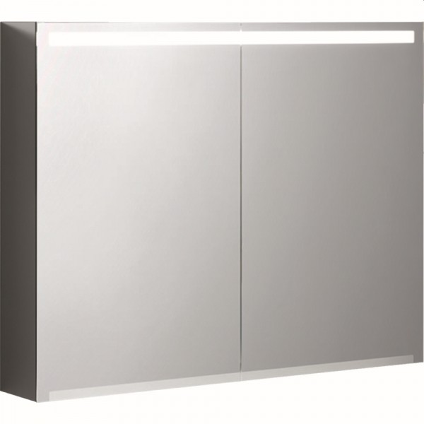 Geberit Option Spiegelschrank mit Beleuchtung zwei Türen, 90x70x15cm, 500583001