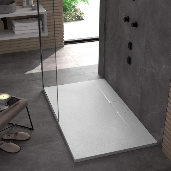 Neuesbad Duschwanne Bazalt long White 80x100