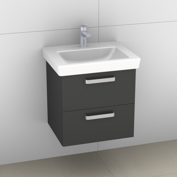 Artiqua 414 Waschtischunterschrank für Subway 2.0 7113F6 Anthrazit Hochglanz, 414-WU2L-V60-7015-51