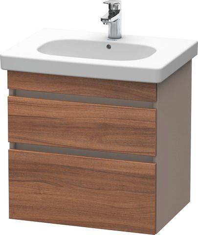 Duravit DuraStyle Waschtischunterbau wandhängend Nussbaum & Basalt Matt 600x453x610 mm - DS648307943