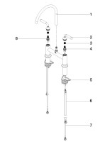 Vorschau: Dornbracht Vorschau: Dornbracht Zweiloch-Brückenbatterie für Spül-/ Profibrause VAIA 19815809 Champagne (22kt Gold)