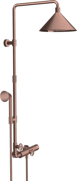 Hansgrohe Showerpipe Axor Front Brushed Red Gold