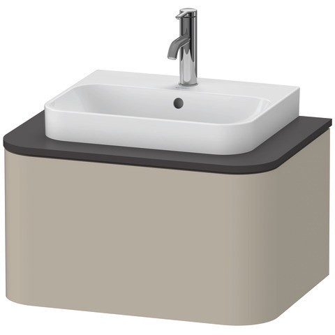 Duravit Happy D.2 Plus Konsolenwaschtischunterbau wandhängend Taupe Seidenmatt 650x480x354 mm - HP49