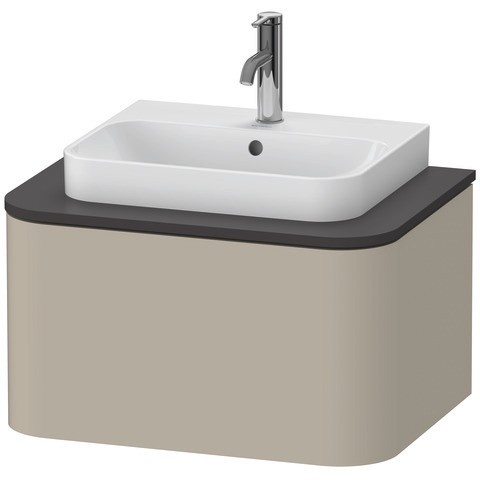 Duravit Happy D.2 Plus Konsolenwaschtischunterbau wandhängend Taupe Seidenmatt 650x480x354 mm - HP49