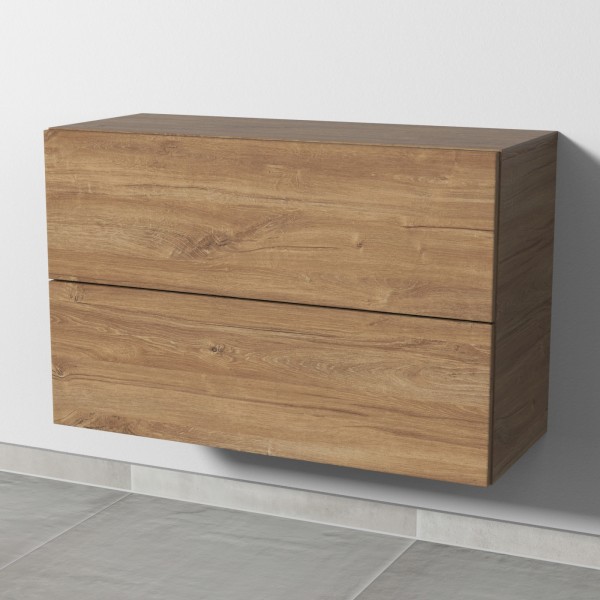 Sanipa 4balance Anbauschrank mit 2 Auszügen, Eiche-Kansas, DL10159