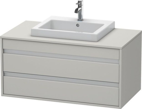 Duravit Ketho Konsolenwaschtischunterbau wandhängend Betongrau Matt 1000x550x496 mm - KT675500707
