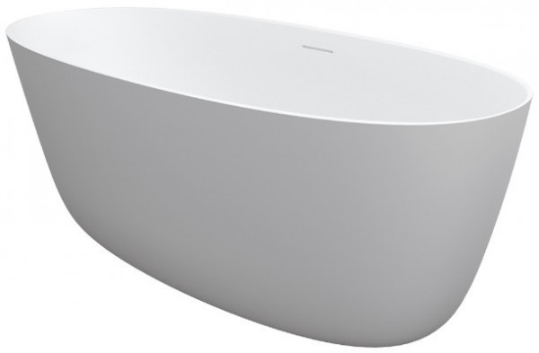 Riho freistehende Badewanne Oval 160x72x56,5 cm, weiß matt, B129001105