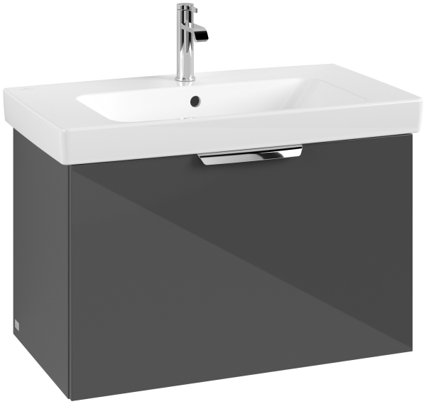 Villeroy & Boch Set LineUp 800mm mit Spiegel Glossy Grey